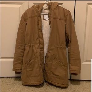 Tan Sherpa Lined Old Navy Parka